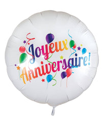 Ballon aluminium Joyeux Anniversaire - Ø 40 cm