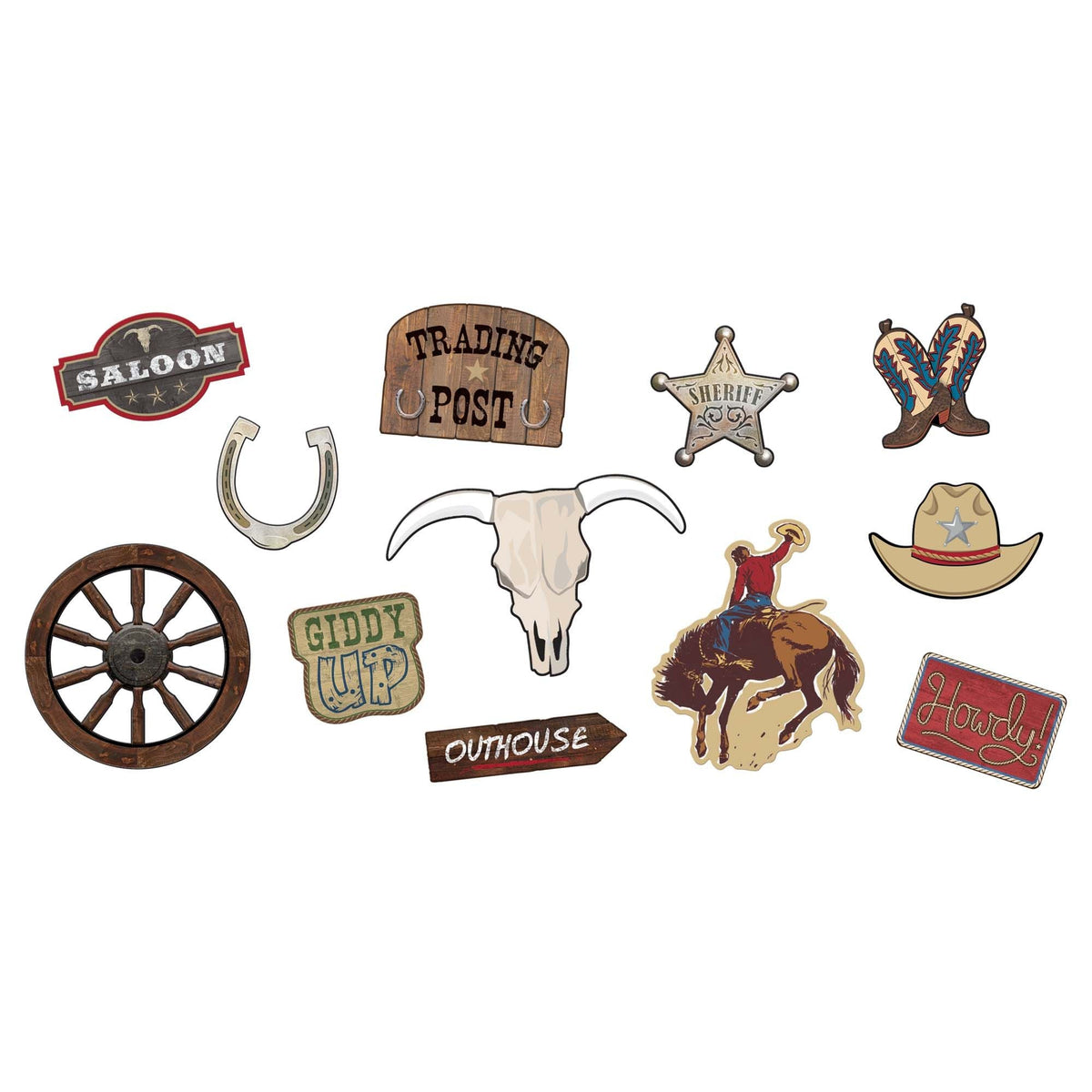 Décorations - Western  - 12/Pqt