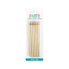 Chandelles d’anniversaire dorées – 5 po – 12/Pqt Unique