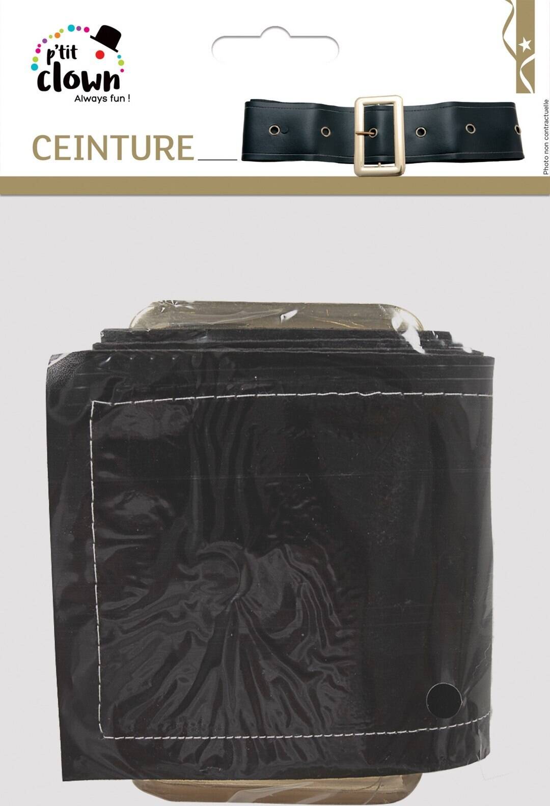 Ceinture simili cuir - noir - 150 cm