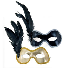 Masque bal masqué avec plumes