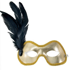 Masque bal masqué avec plumes