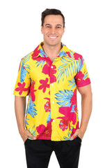 Chemise Adulte Hawaïenne fleurs