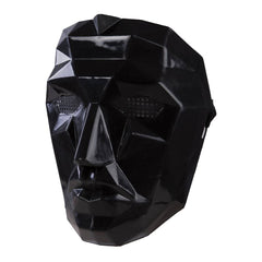 Masque visage origami noir
