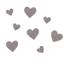 Confettis de table coeur - lot de 50 - argent