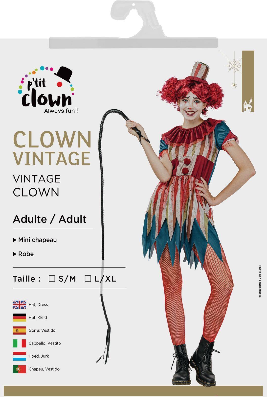 Costume Adulte - Clown Vintage