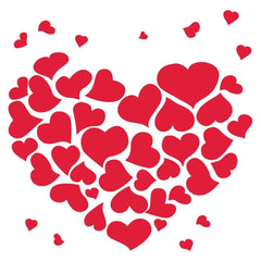 St Valentin - Stickers cœur rouge