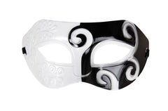 Masque de bal masqué noir et blanc
