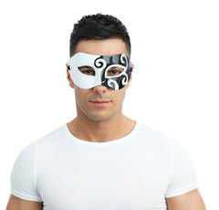 Masque de bal masqué noir et blanc