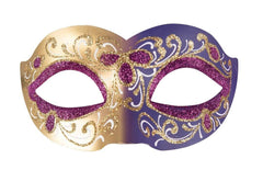 Masque bal masqué vénitien - or et violet