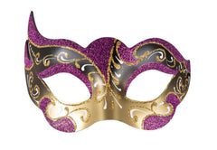 Masque bal masqué vénitien - rose, or