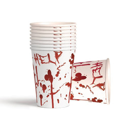 Verres en papier sanglant - lot de 8