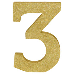 Chiffre 3 - Avec paillettes - 9"