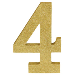 Chiffre 4 - Avec paillettes - 9"