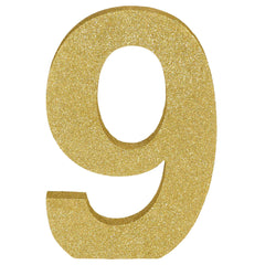 Chiffre 9 - Avec paillettes - 9"