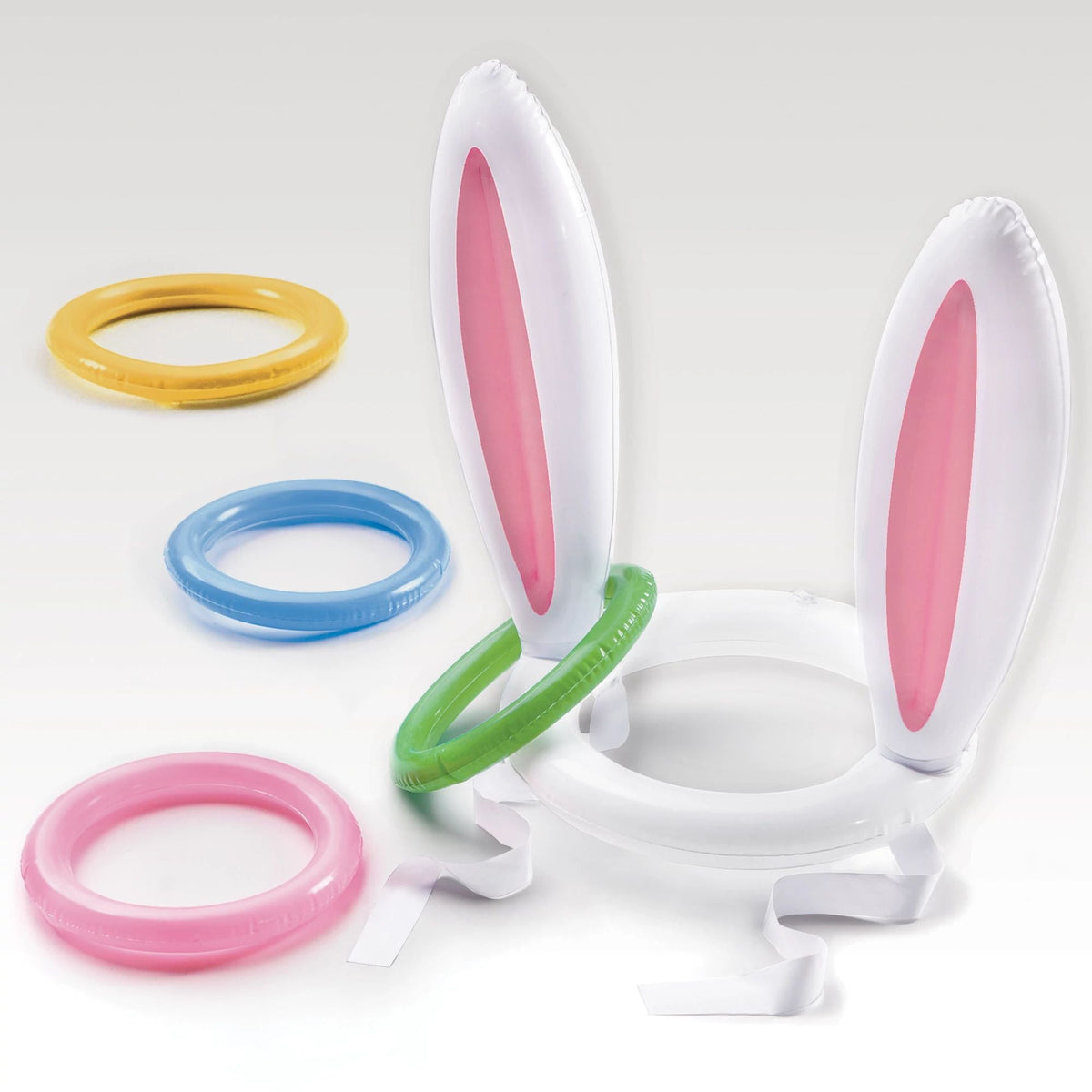 Jeu du lancer de l’anneau dans les oreilles de lapin gonflable