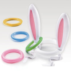 Jeu du lancer de l’anneau dans les oreilles de lapin gonflable
