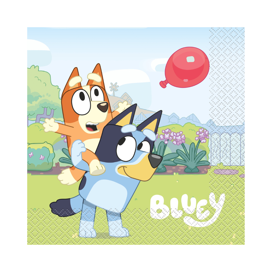 Serviettes de Table - Bluey - 16/Pqt Unique