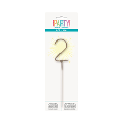 Feux de bengale pour gâteau - Chiffre 2 - 7" Unique