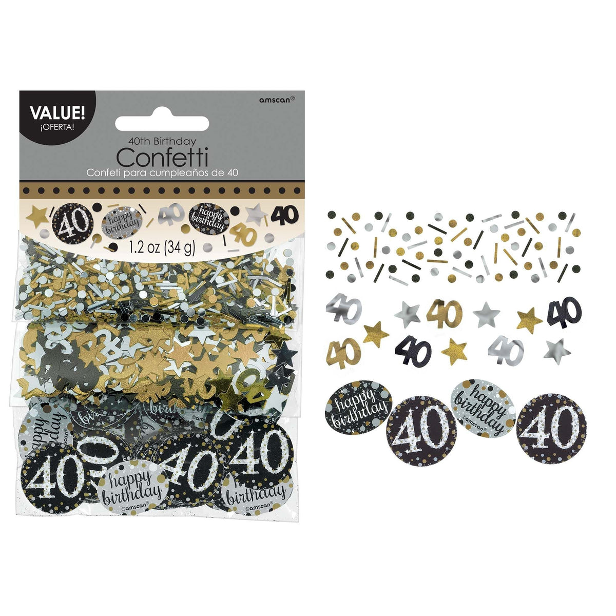 Confettis - 40 ans - 1/Pqt