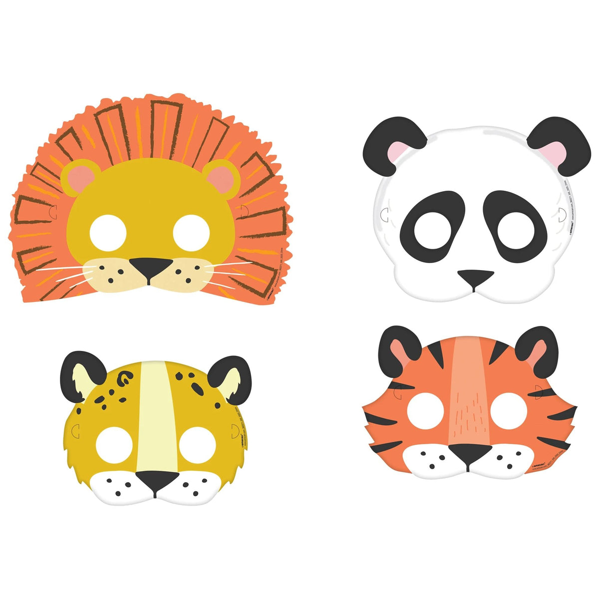 Masques en papier - Jungle - 8/Pqt