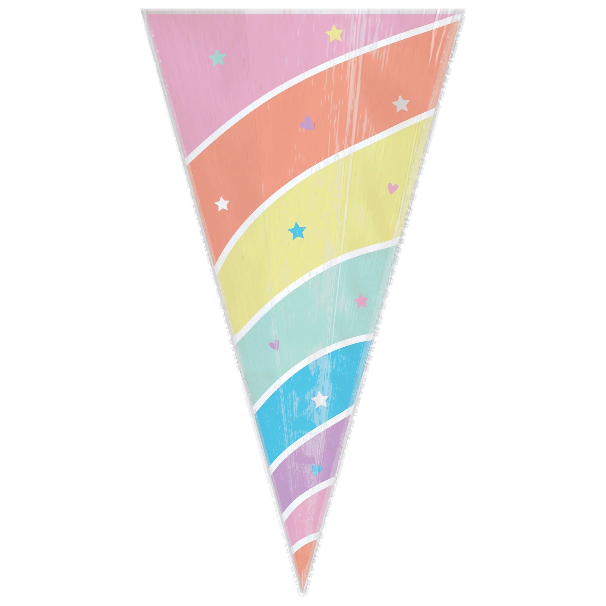 * Magical Rainbow Birthday Unicorn Horn Shaped Cello Treat Bags