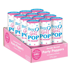 Petit canons à confettis roses pour filles - 12/Pqt