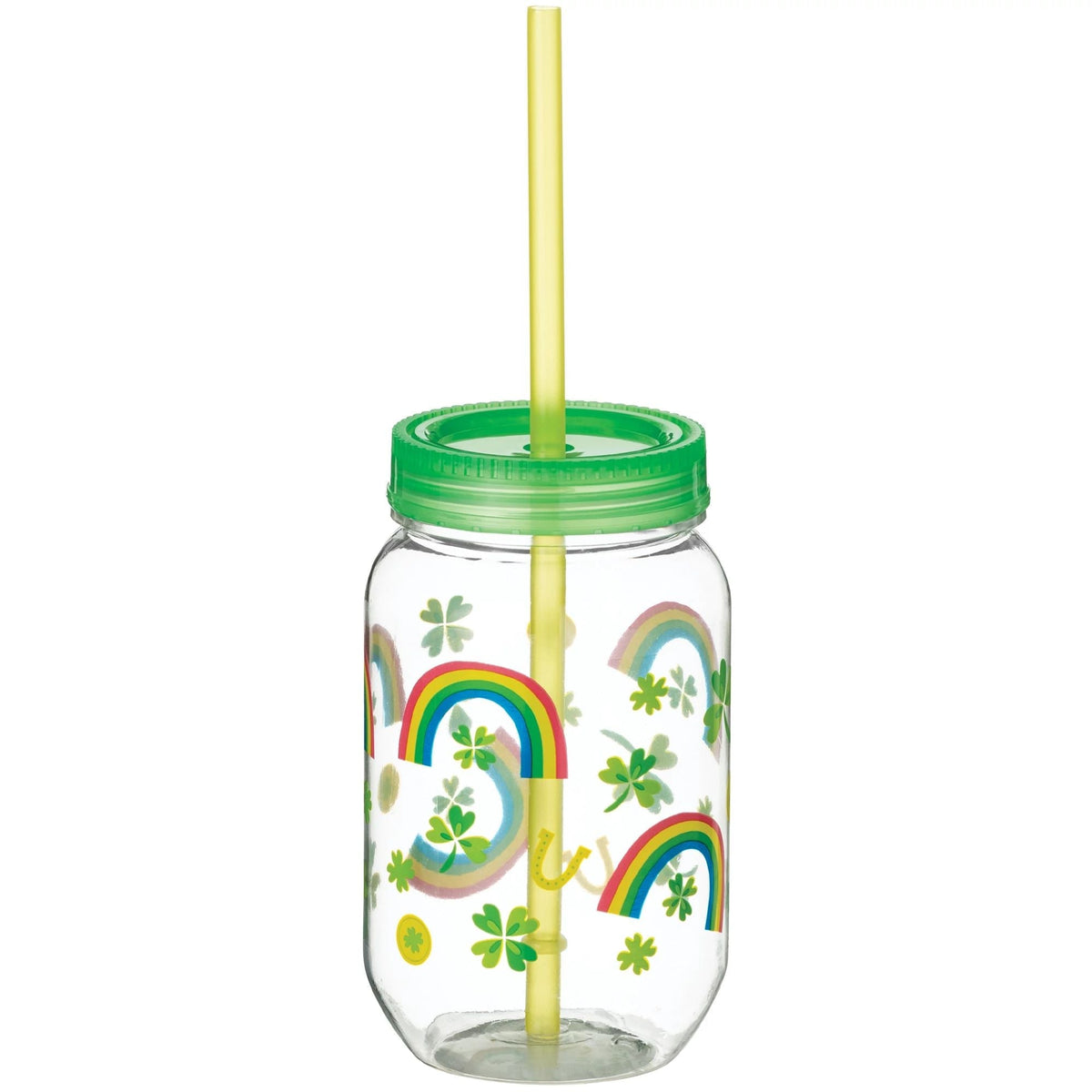 Verre maçon - arc-en-ciel
