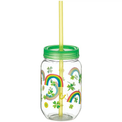 Verre maçon - arc-en-ciel