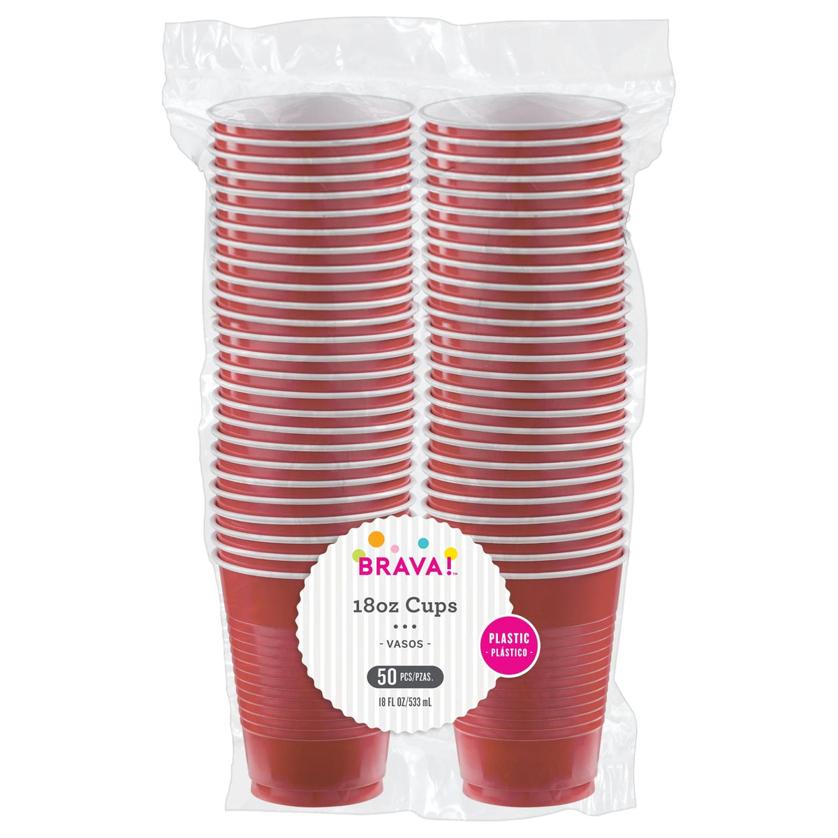 Verres en plastique - Rouge - 40/Pqt