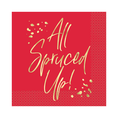 Serviettes de table de Noël – “All Spruced Up” – Holly Days – 16/Pqt Unique