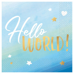 Serviettes de Table - Oh Baby - Bleu - 16/Pqt