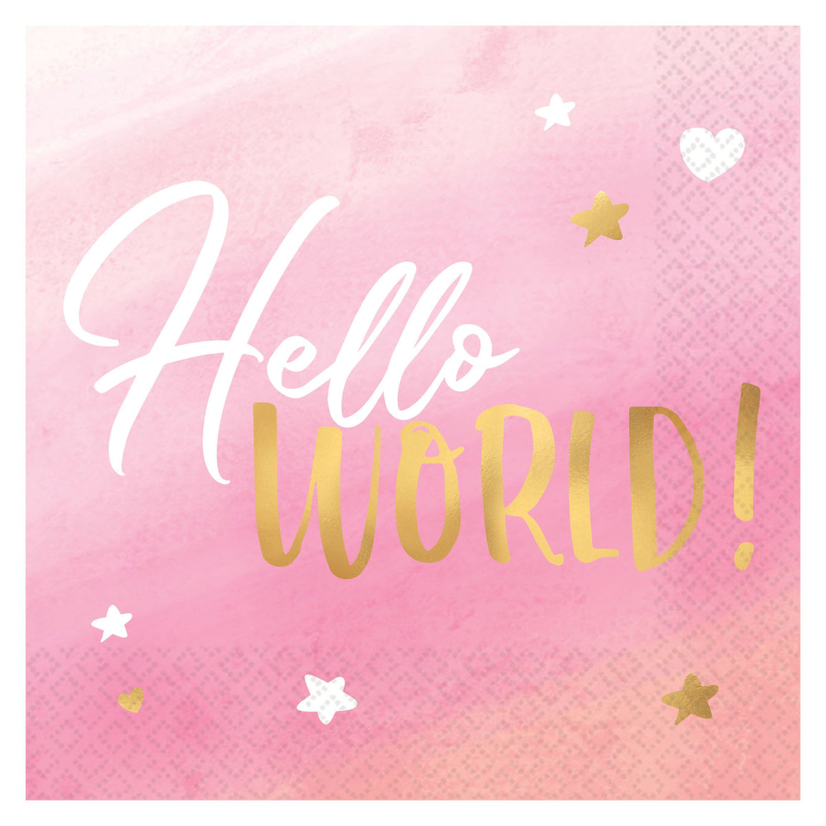 Serviettes de Table - Oh Baby - Rose - 16/Pqt