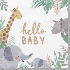 Serviettes de Table - Bébé Jungle - 16/Pqt
