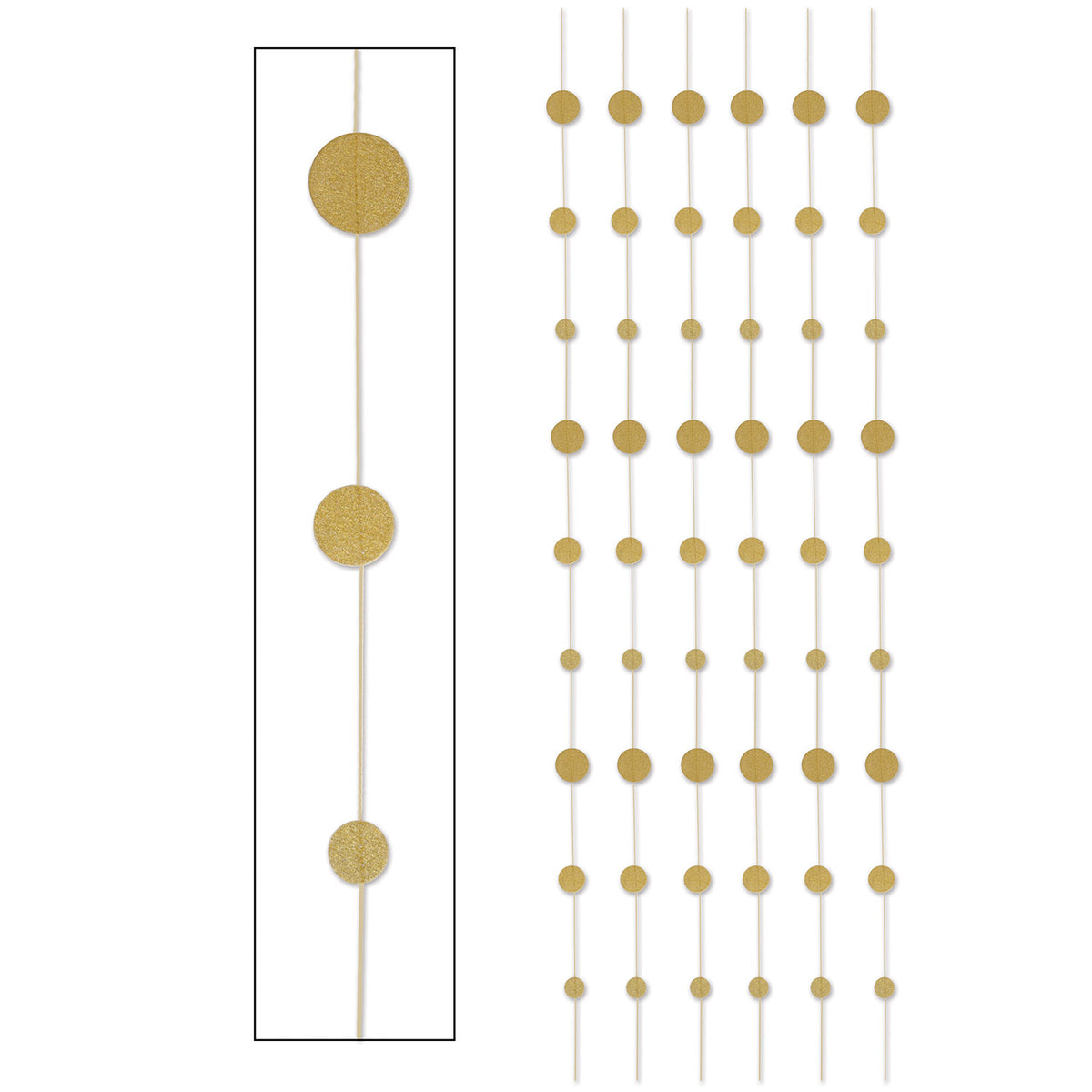 Guirlande à Points - Pailletés Doré - 6/Pqt