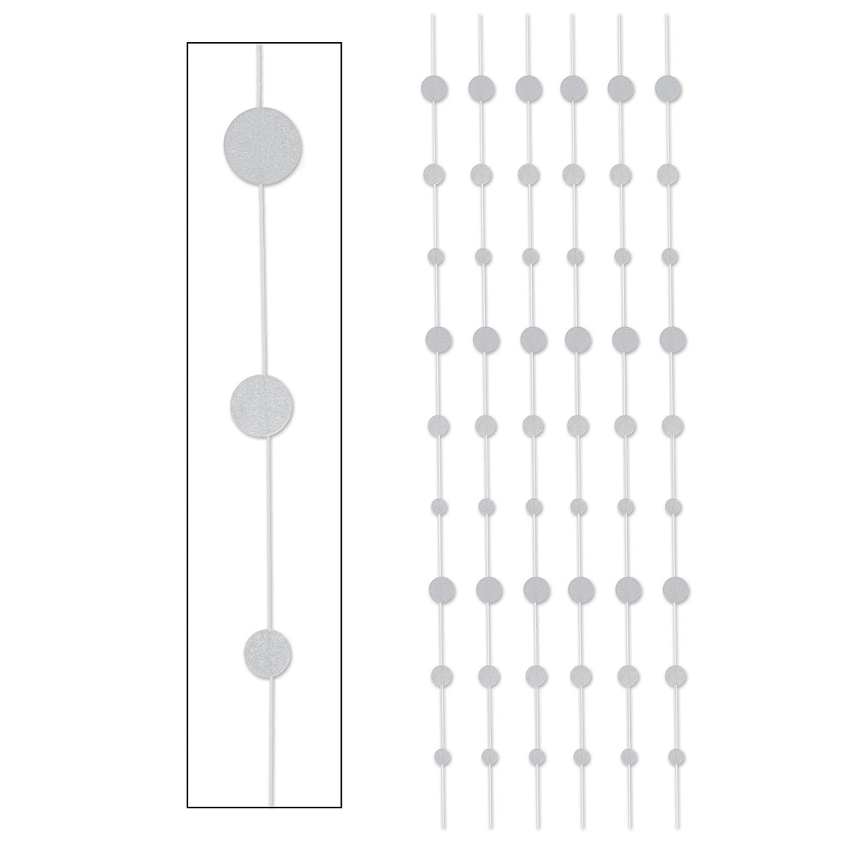 Guirlande à Points - Pailletés Argent - 6/Pqt