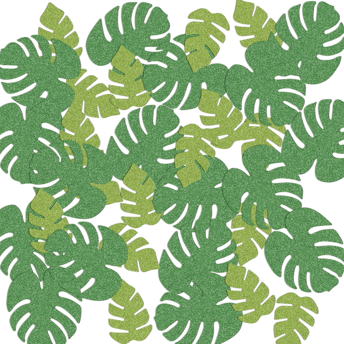 Confettis scintillants de luxe – Feuilles de palmier tropicales