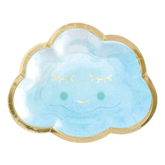 Assiettes à Dessert - Oh Baby - Bleu - 6.5" - 8/Pqt
