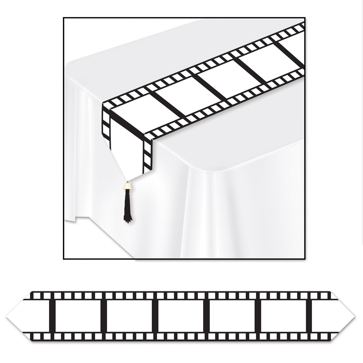 Chemin de Table Bande de Film Imprimée 11" X 6'
