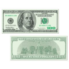 Billet de 100 $ format géant - 17"