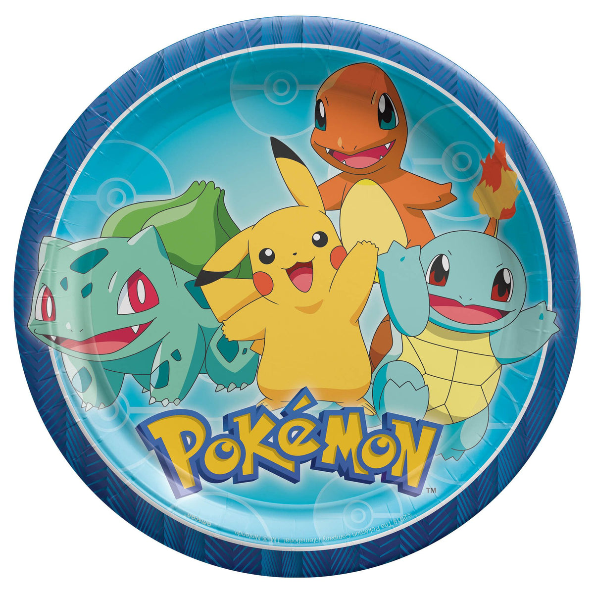 Assiettes à Repas - Pokémon - 9" - 8/Pqt