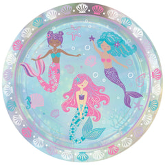 Assiettes à Repas - Sirène - 9" - 8/Pqt