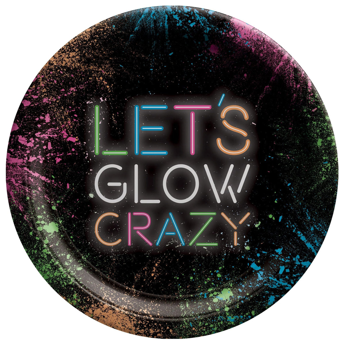 Assiettes à Repas - Lets Glow - 9" - 8/Pqt