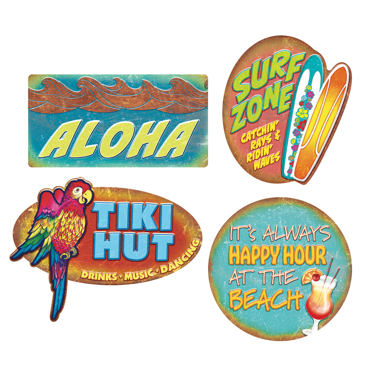 Découpes Luau - 9" - 4/Pqt