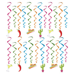 Décorations Tournantes Fiesta - 17,5" x 29,5" - 24/Pqt