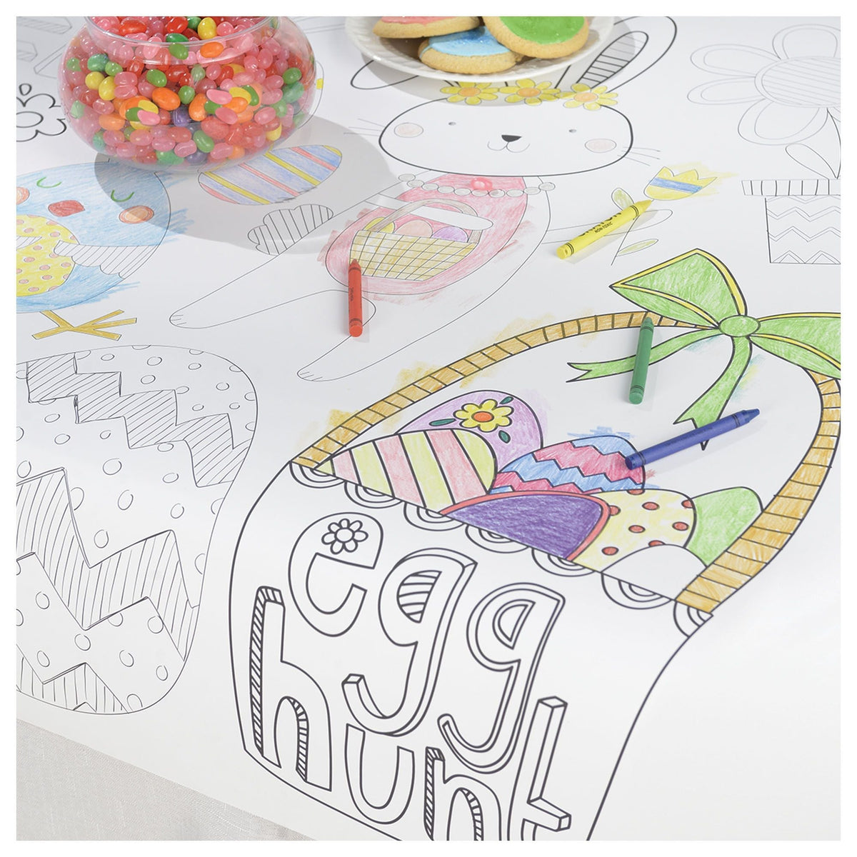 Nappe en papier - colorier - Pâques