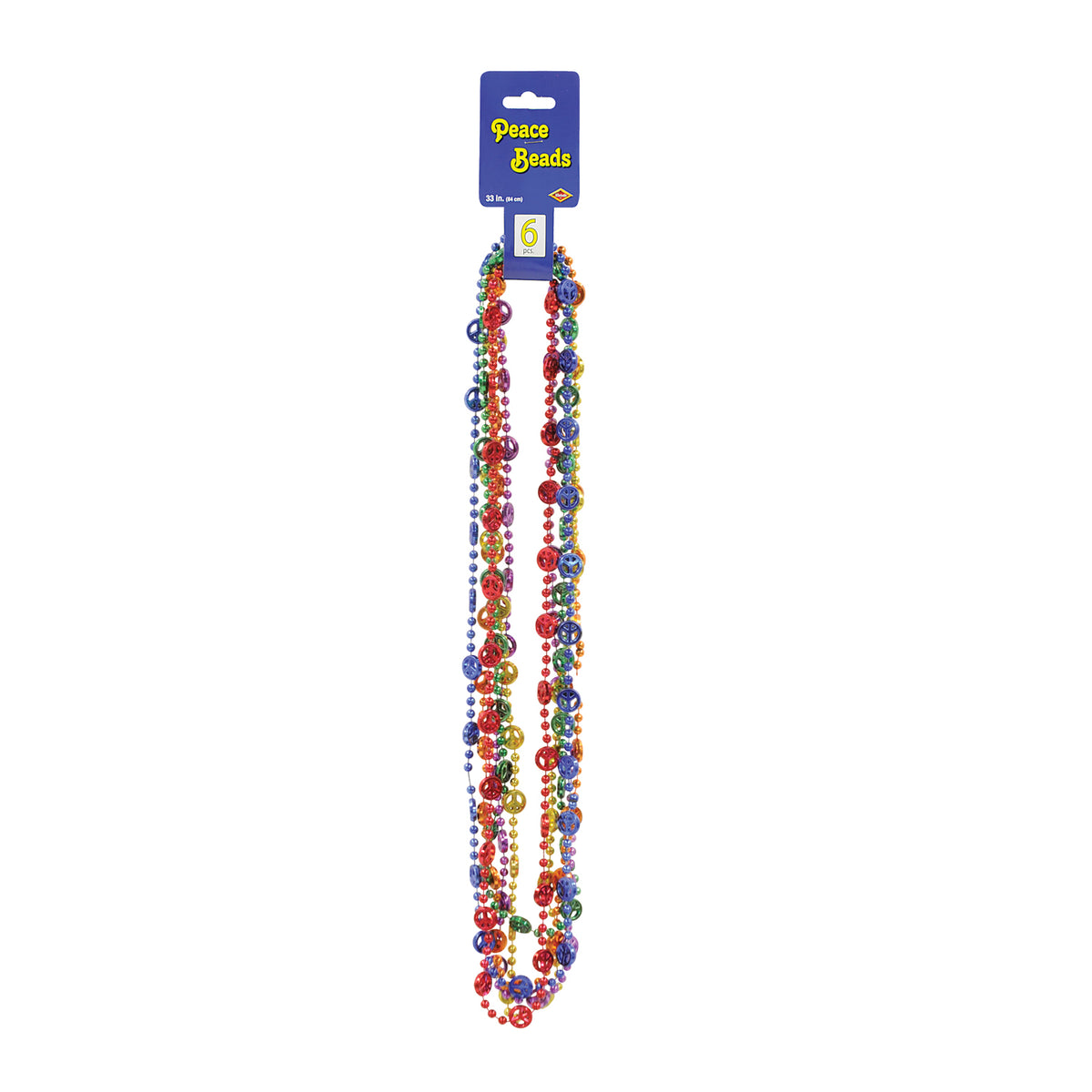 Perles De Paix - Couleurs Assorties - 33" - 6/Pqt