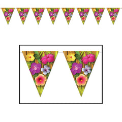 Bannière fanions luau - 10" x 12'