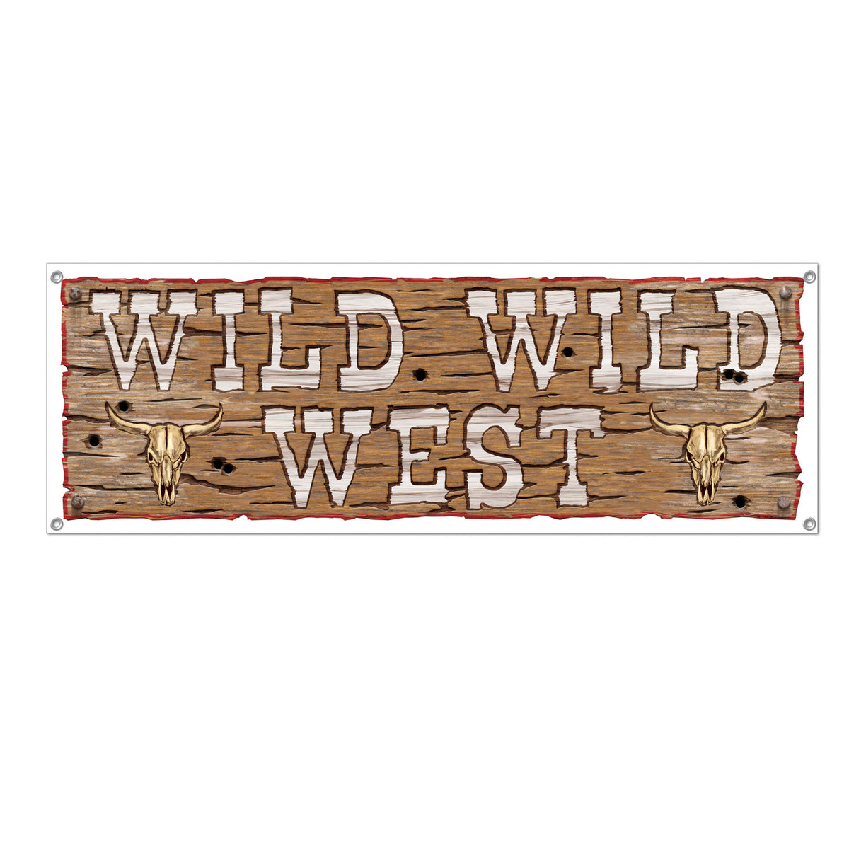 Bannière Panneau - Wild Wild West - 21" x 5' - 1/Pqt