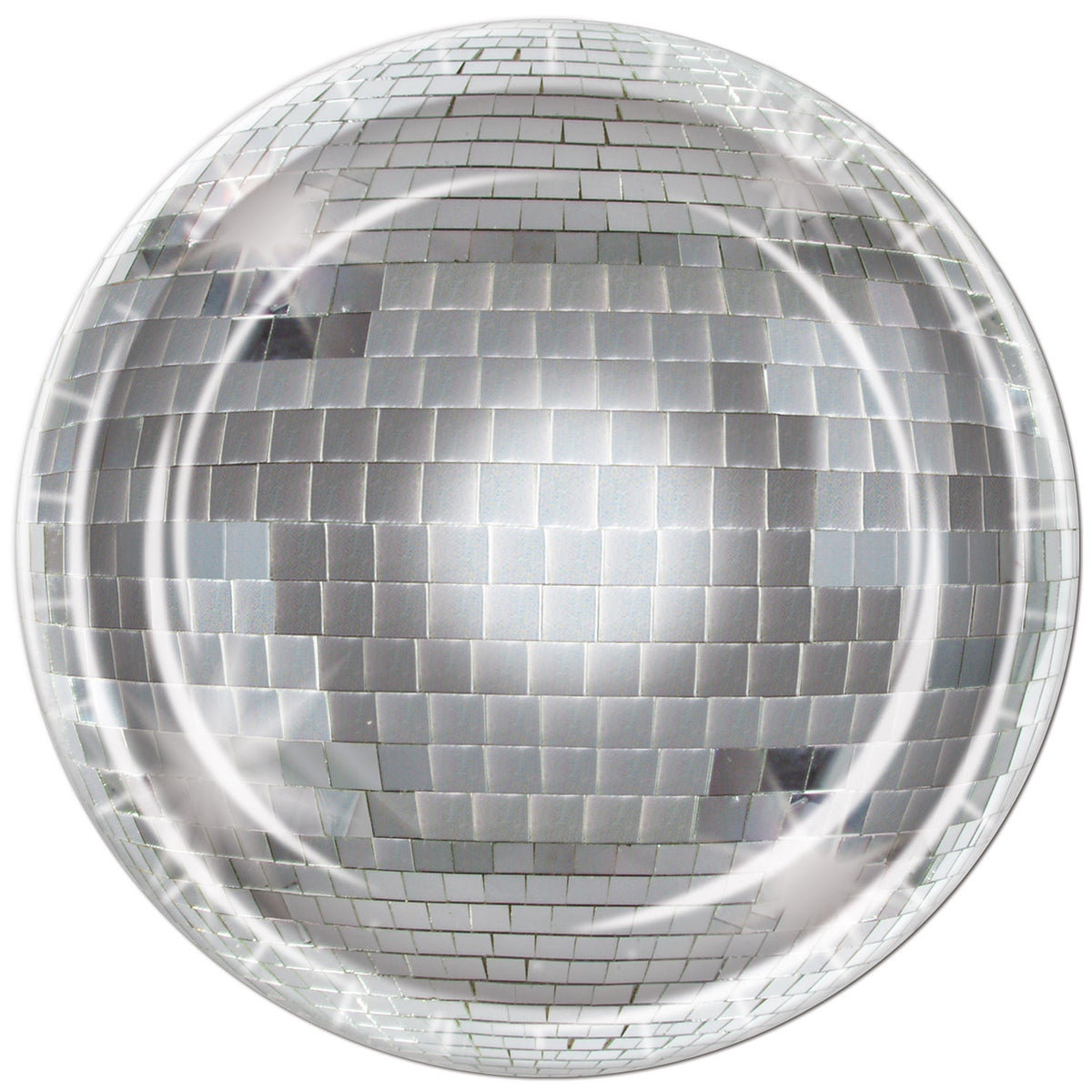 Assiettes à Repas - Boule disco - 9" - 8/Pqt